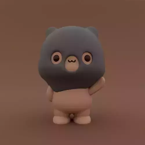 Kawaii Bear Thief Mask 3D print model