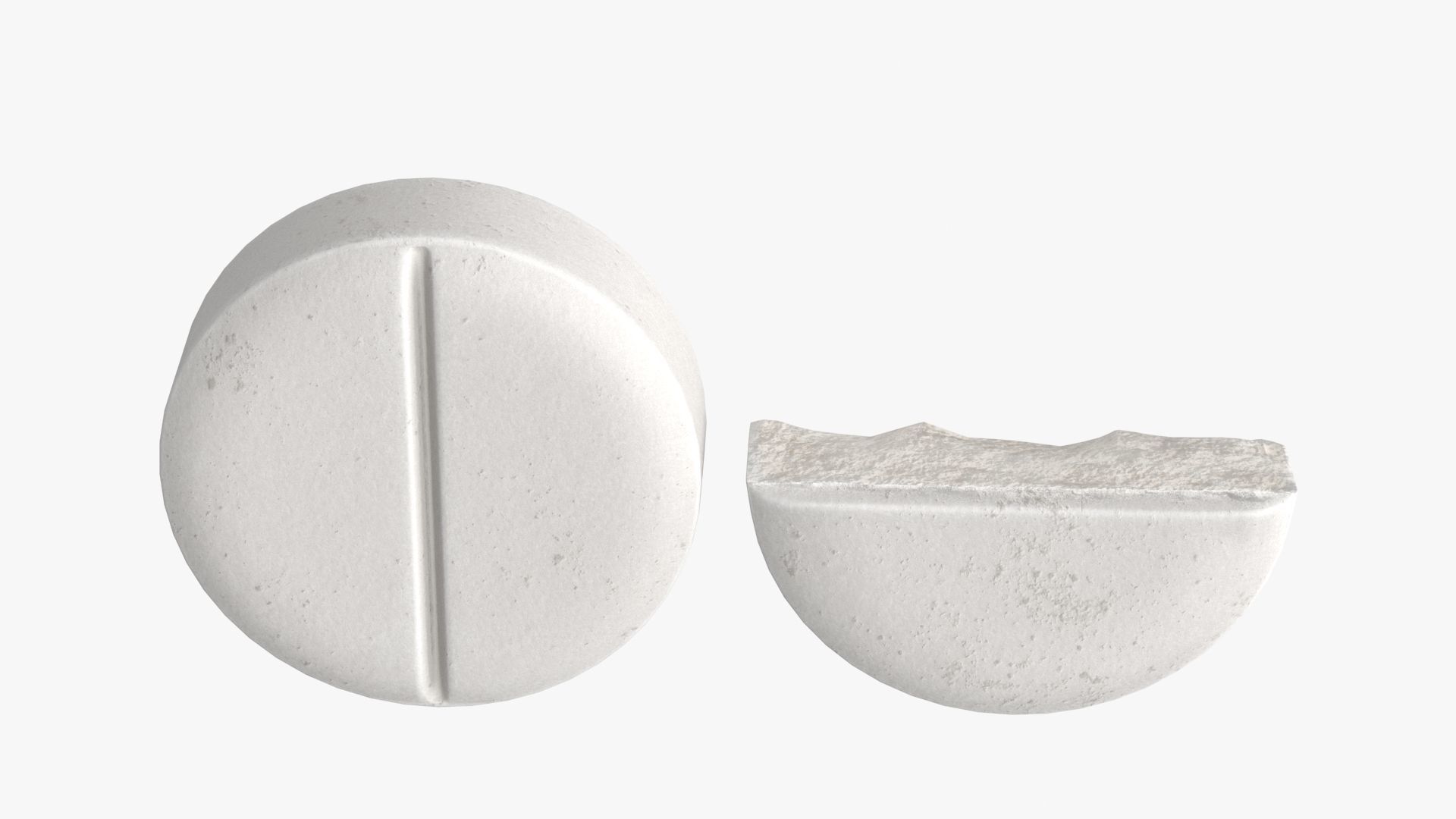 Medication Pill Set Low-poly 3D model_11