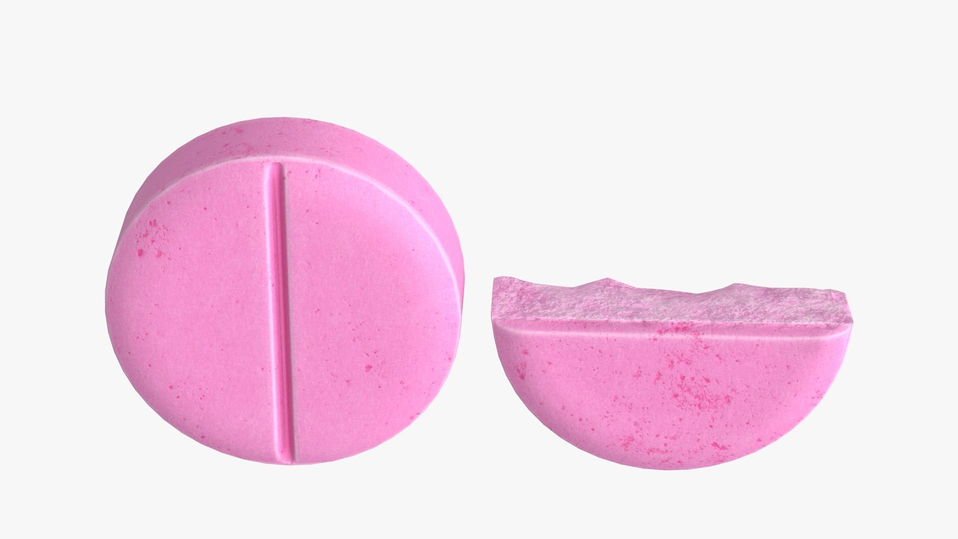 Medication Pill Set Low-poly 3D model_6