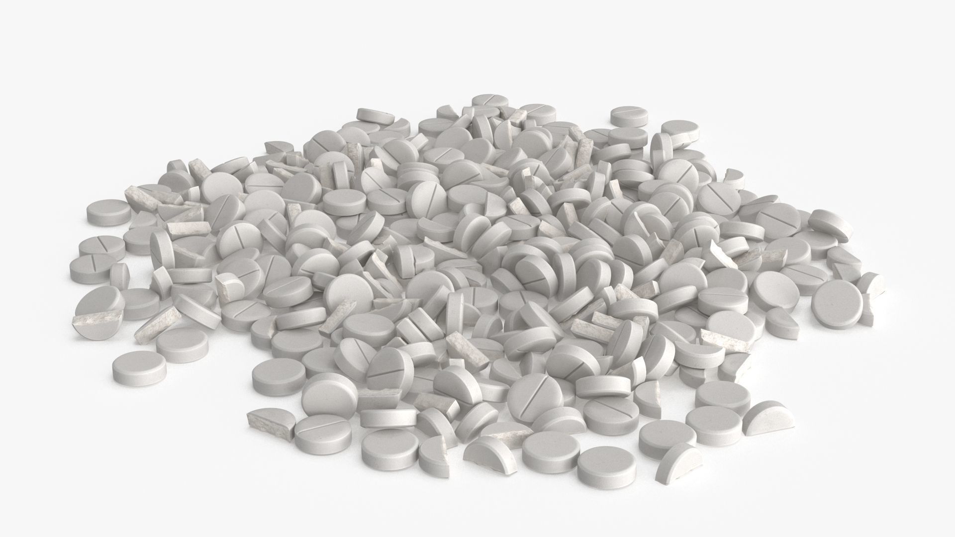 Medication Pill Set Low-poly 3D model_16