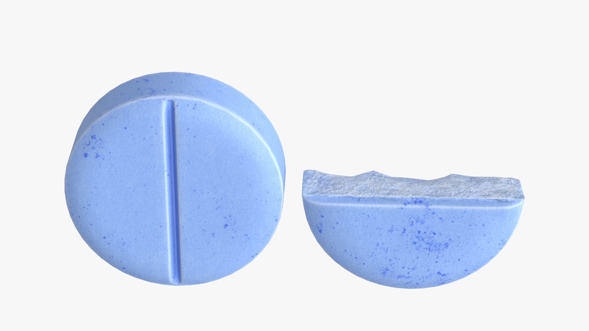 Medication Pill Set Low-poly 3D model_10