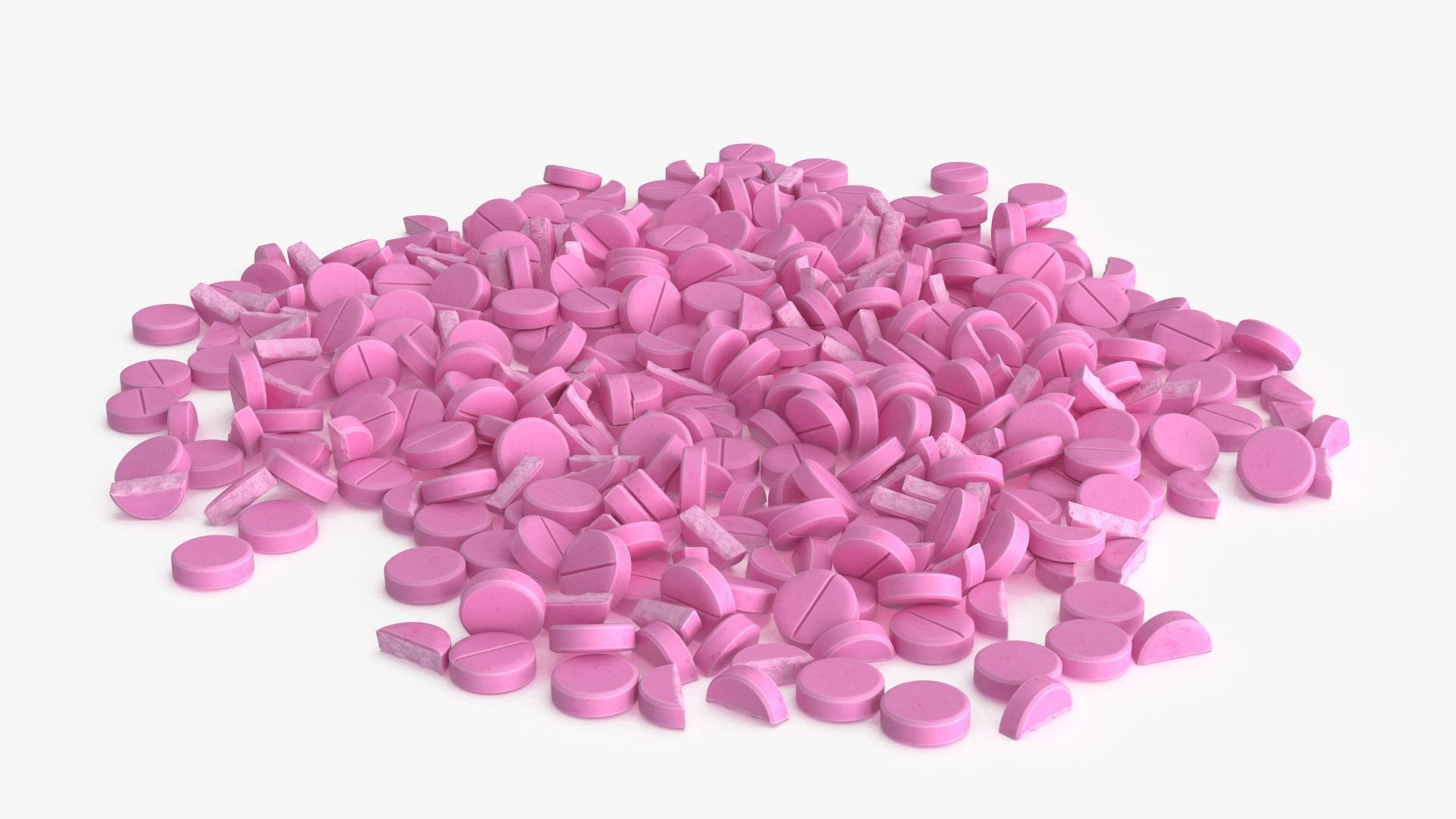 Medication Pill Set Low-poly 3D model_14