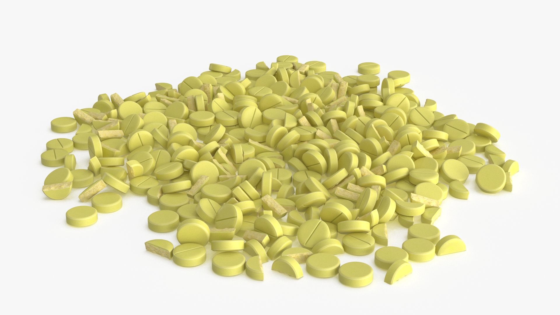 Medication Pill Set Low-poly 3D model_17