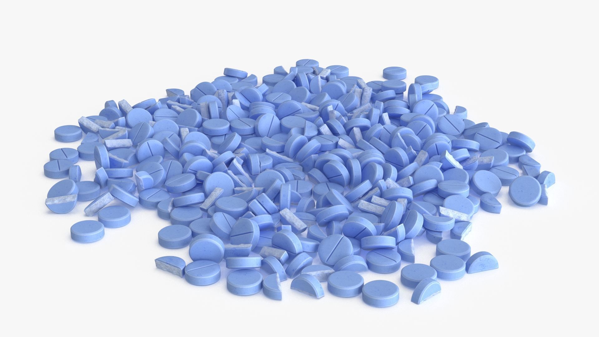 Medication Pill Set Low-poly 3D model_15