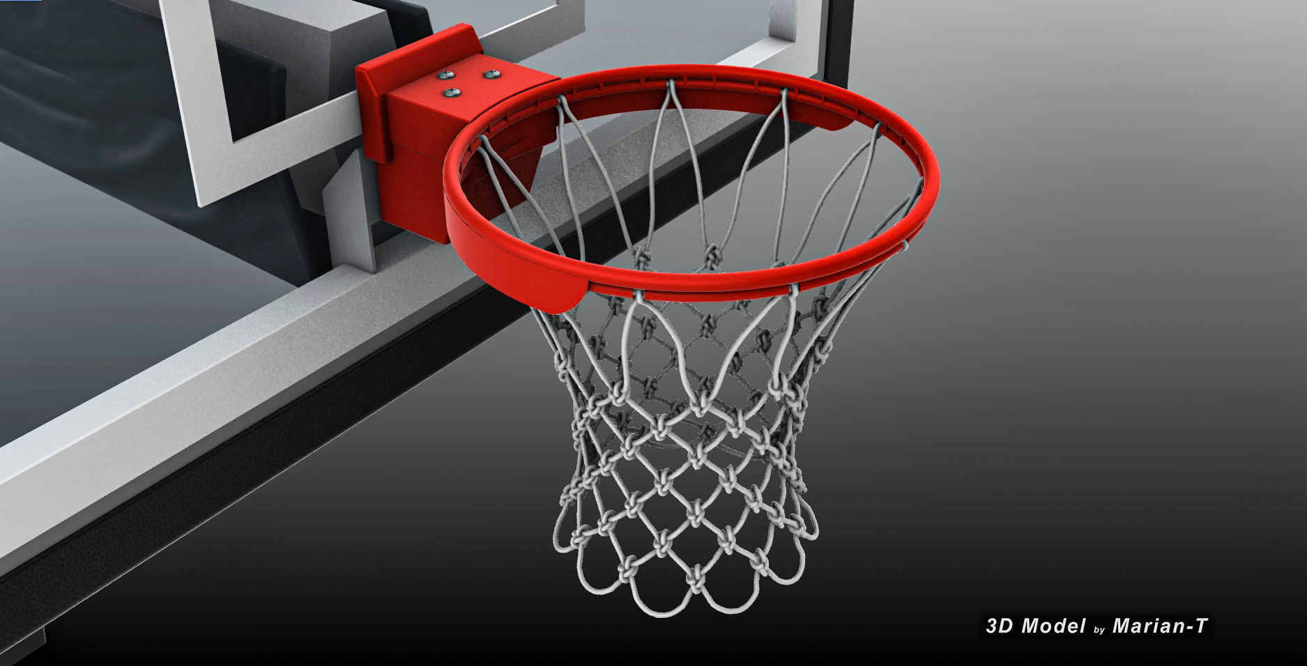 SPALDING Renegade Basketball Hoop - NBA - NCAA Low-poly 3D model_5