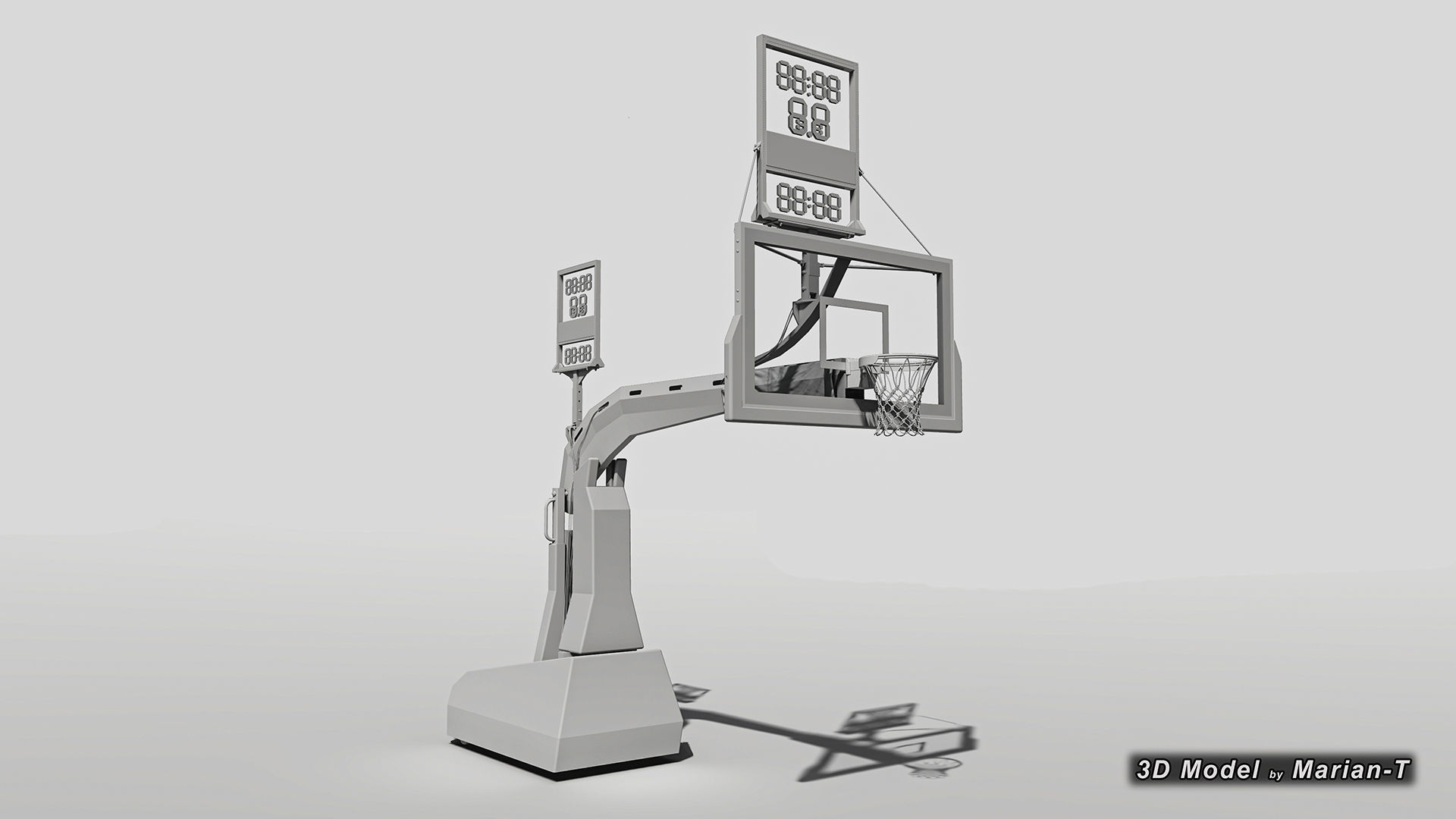 SPALDING Renegade Basketball Hoop - NBA - NCAA Low-poly 3D model_2