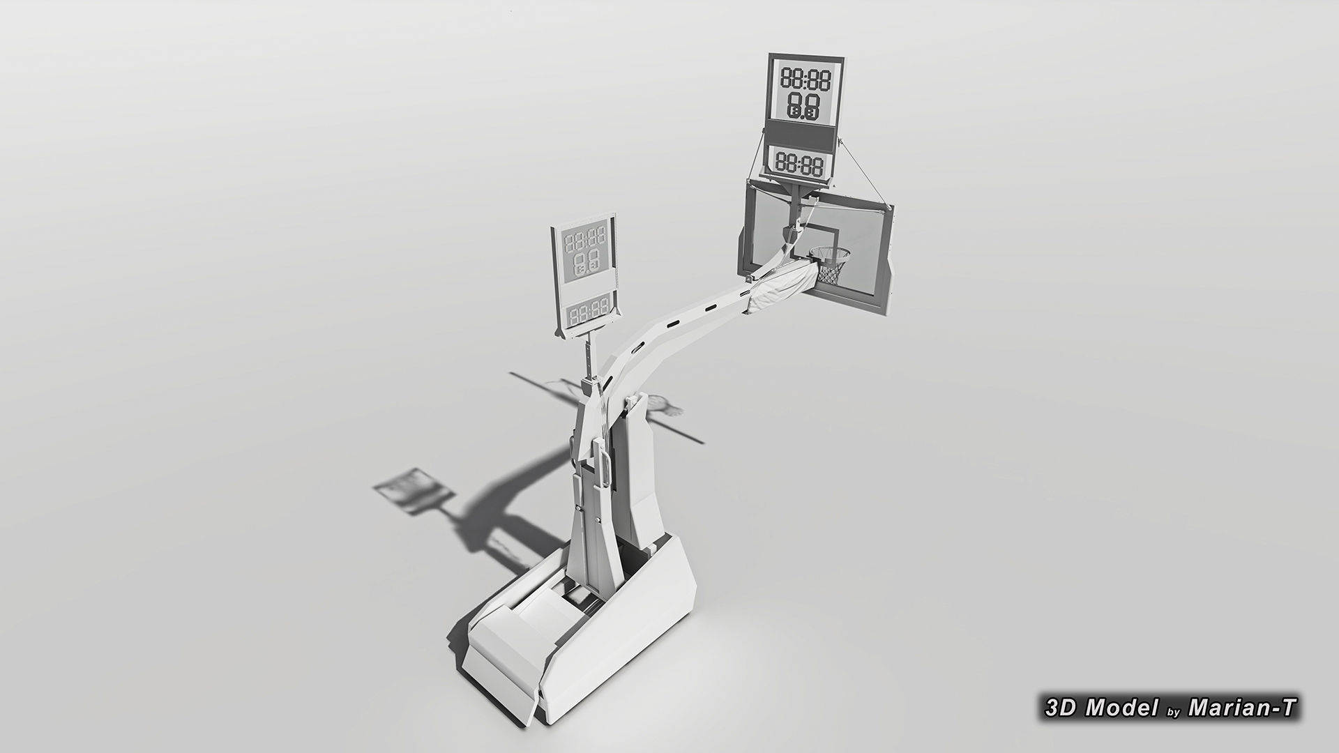 SPALDING Renegade Basketball Hoop - NBA - NCAA Low-poly 3D model_19