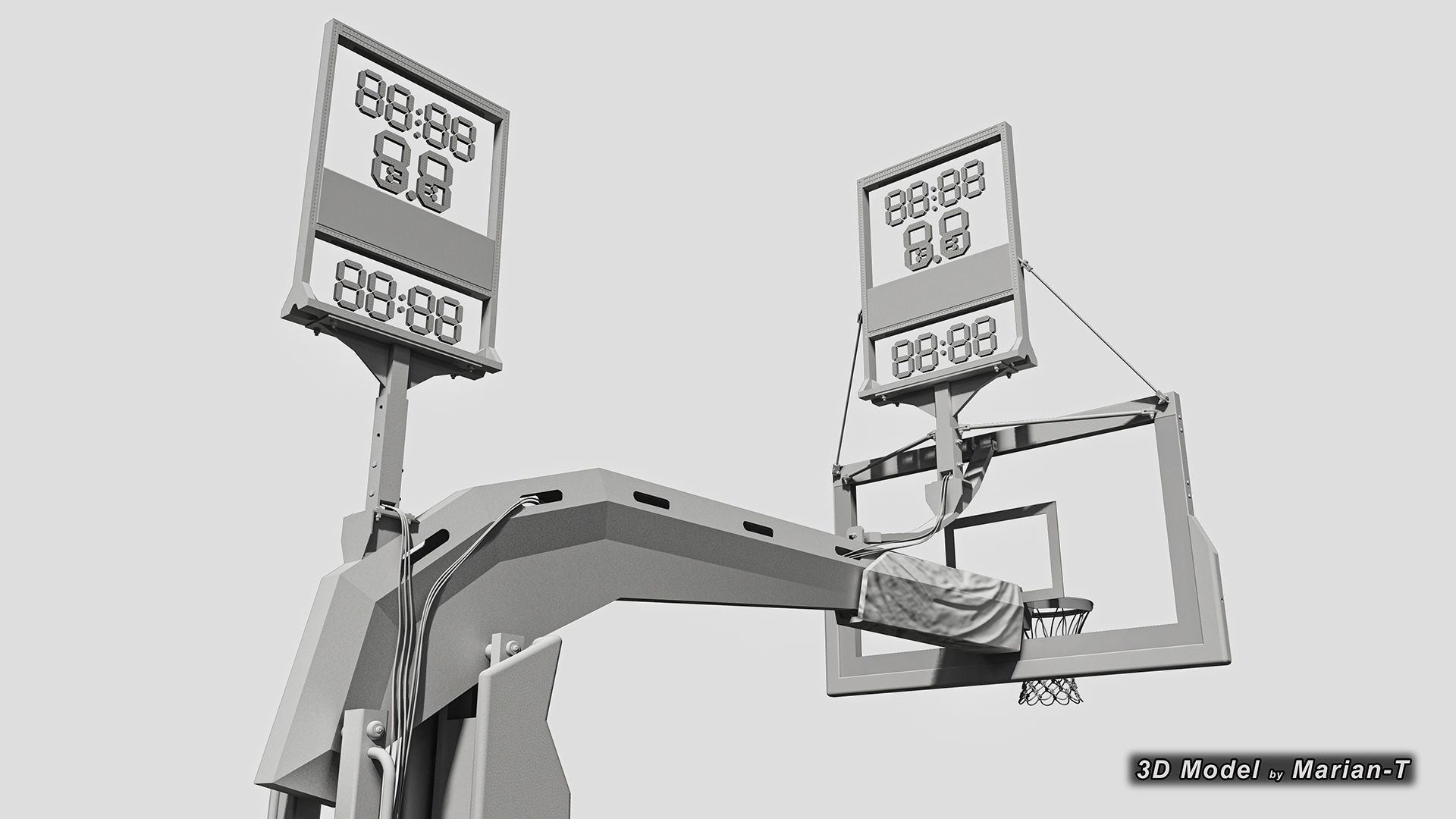 SPALDING Renegade Basketball Hoop - NBA - NCAA Low-poly 3D model_17