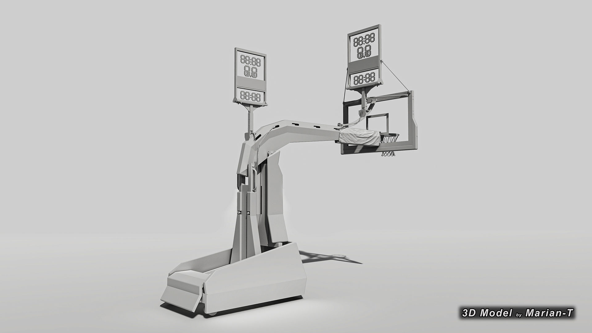 SPALDING Renegade Basketball Hoop - NBA - NCAA Low-poly 3D model_11