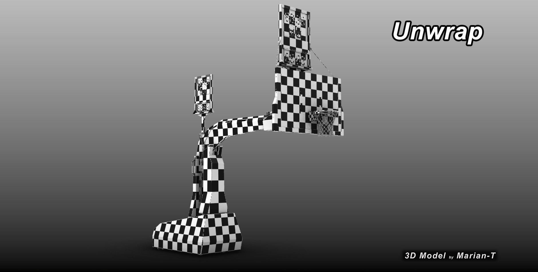 SPALDING Renegade Basketball Hoop - NBA - NCAA Low-poly 3D model_4