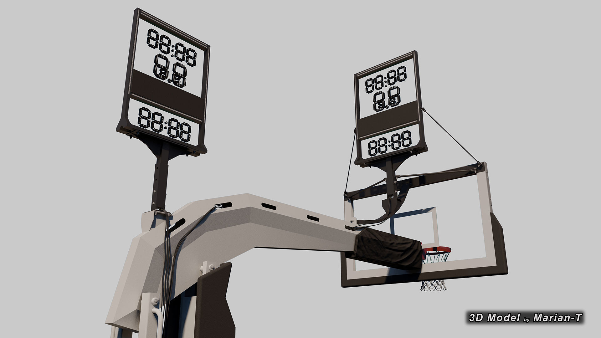 SPALDING Renegade Basketball Hoop - NBA - NCAA Low-poly 3D model_16