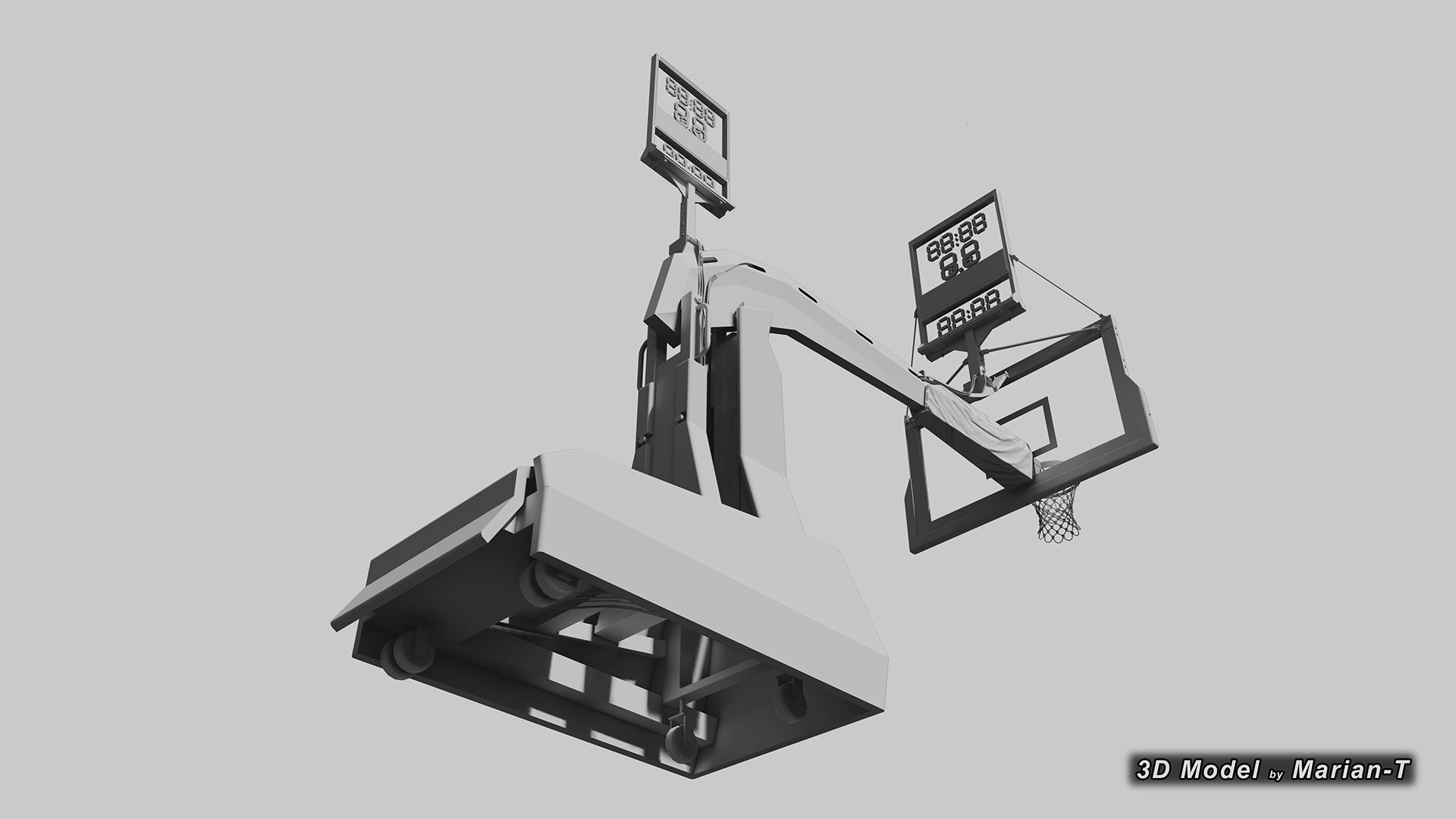 SPALDING Renegade Basketball Hoop - NBA - NCAA Low-poly 3D model_21