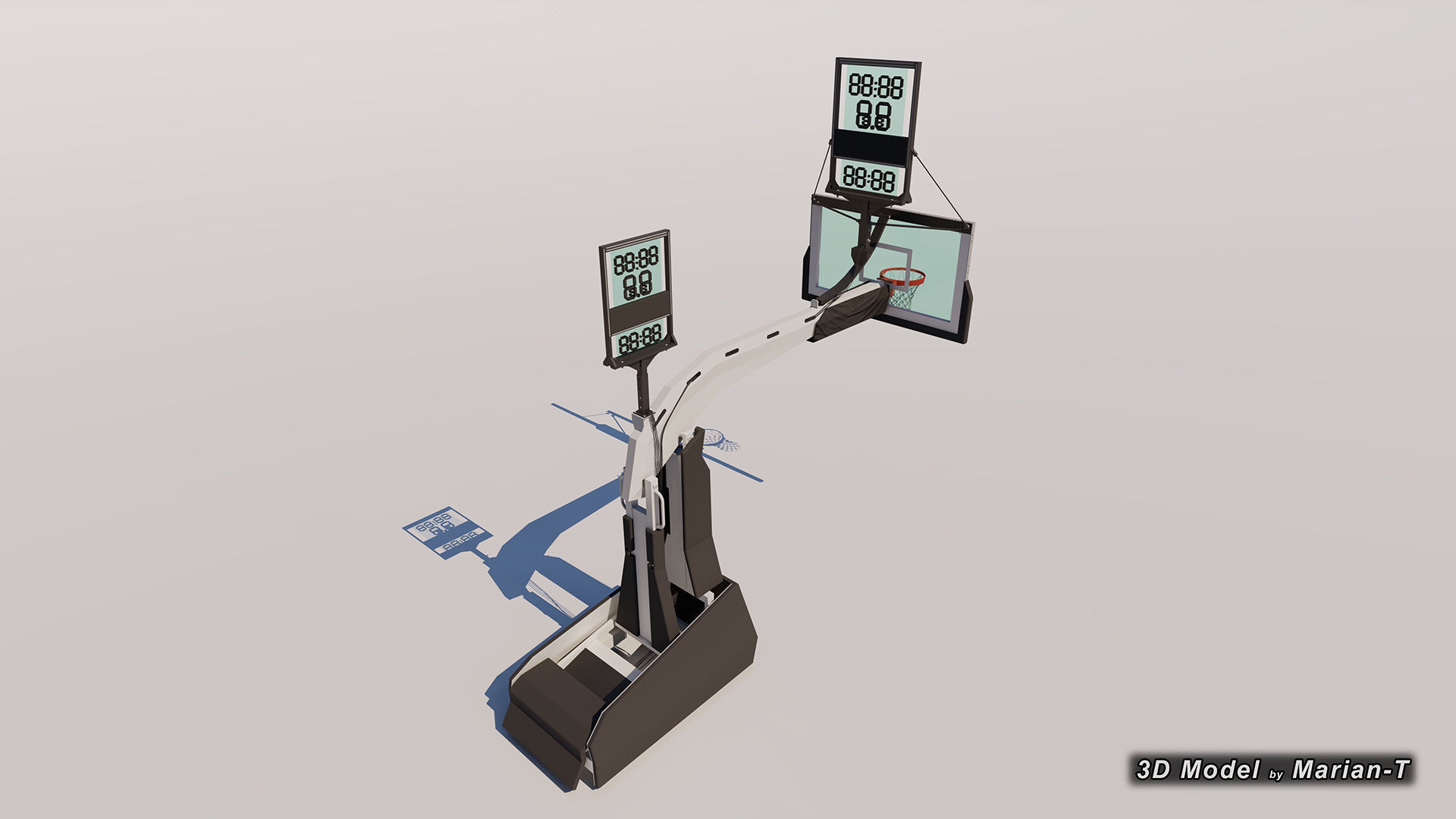 SPALDING Renegade Basketball Hoop - NBA - NCAA Low-poly 3D model_18