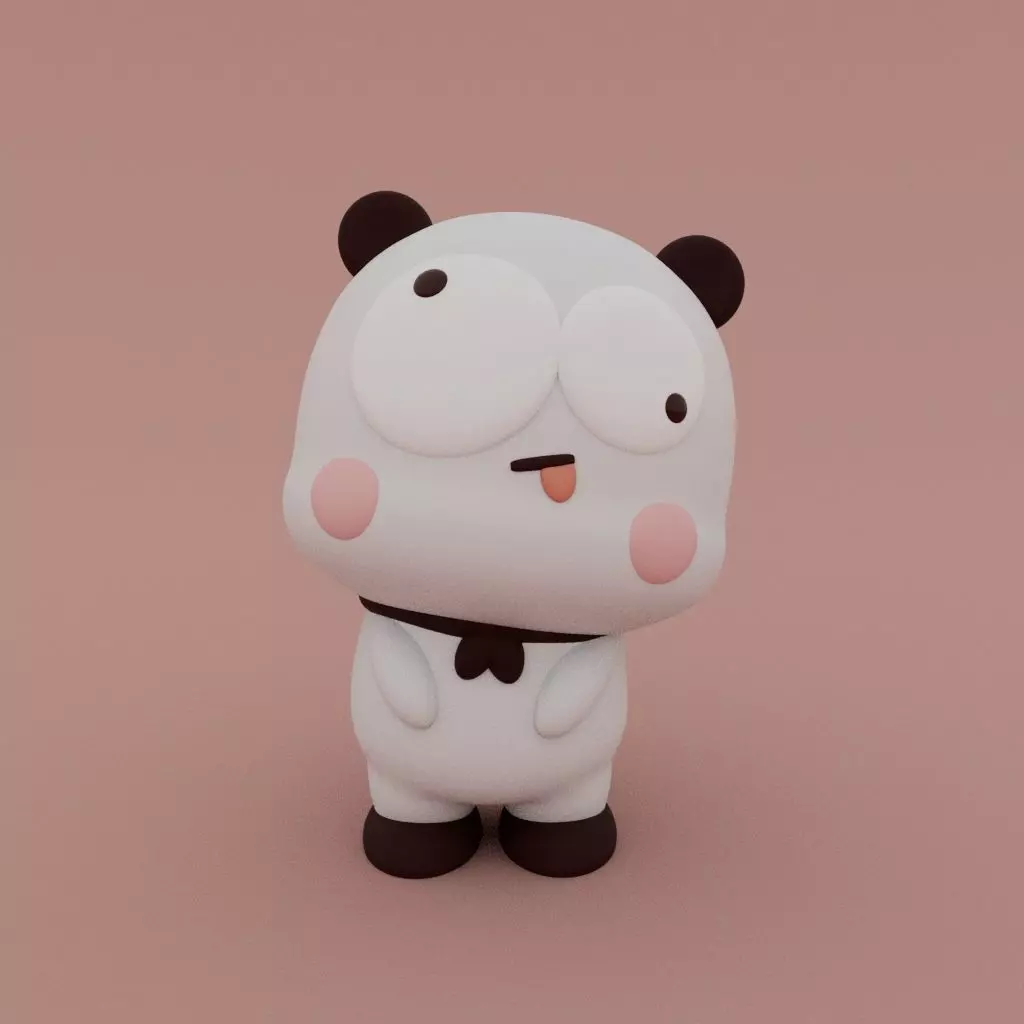 Kawaii Panda Dizzy 3D print model_0