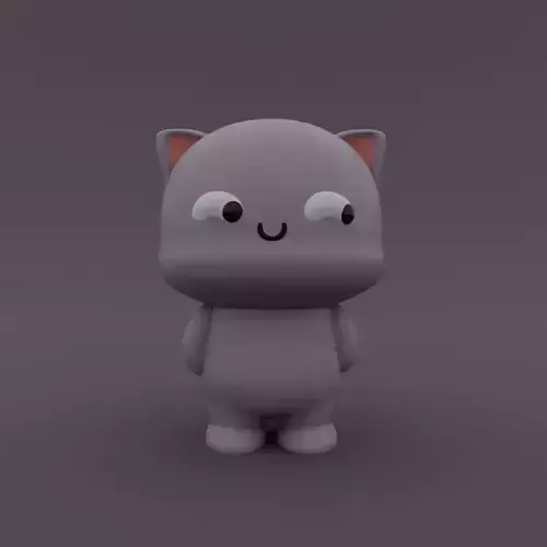 Kawaii Cat hehe  3D print model