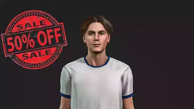 Fully Rigged Male 3D Model 3D model