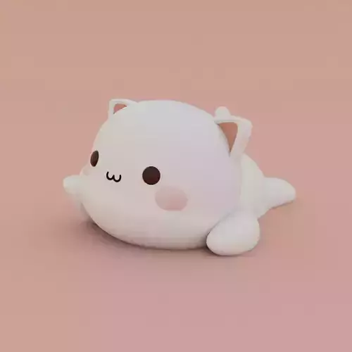 Kawaii Cat sleeping 3D print model