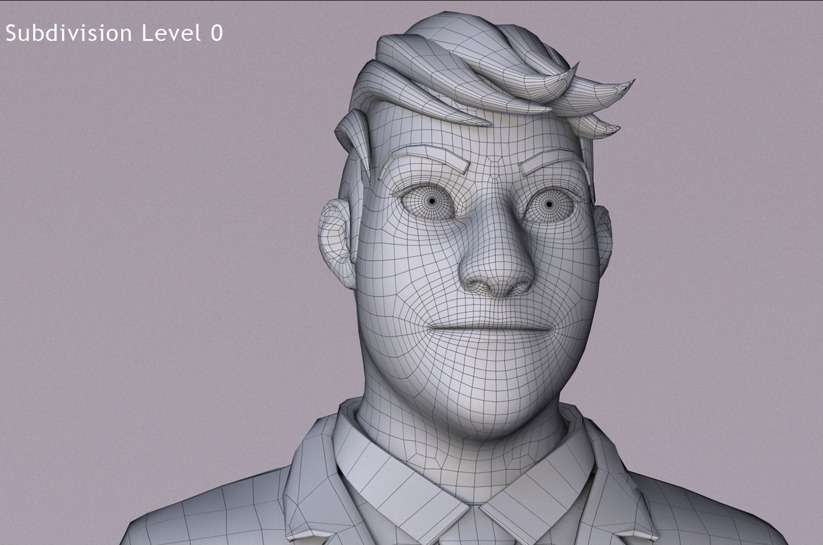 Andy Cartoon Guy Rig Low-poly 3D model_21