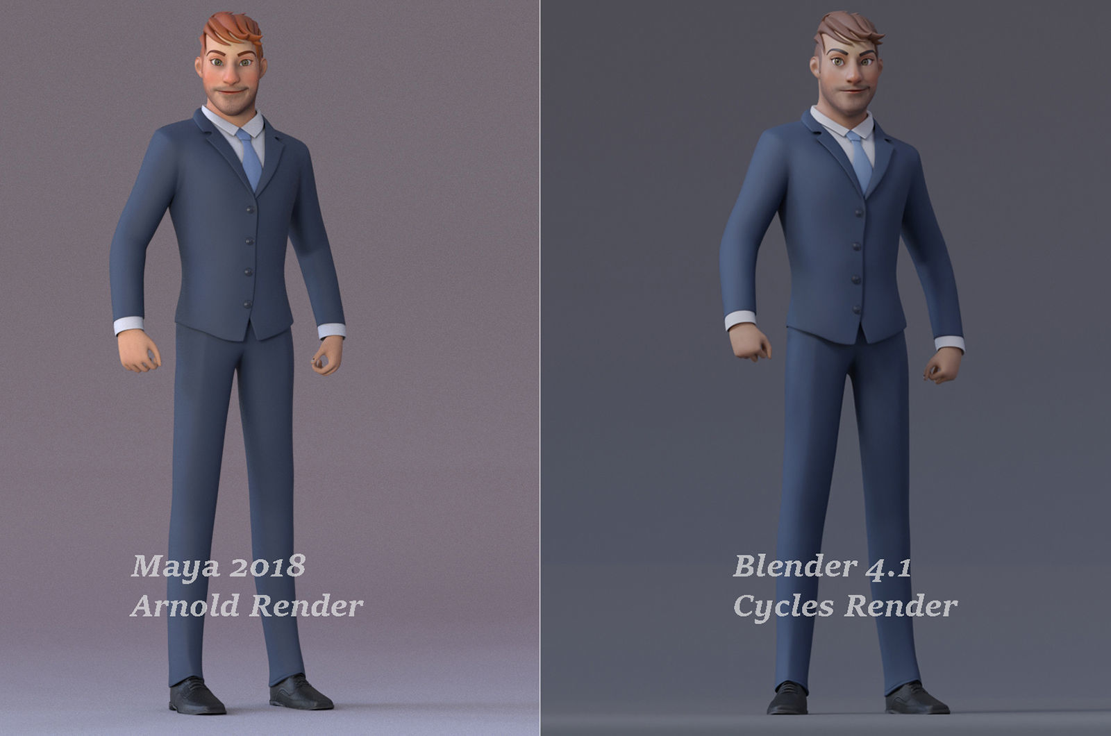 Andy Cartoon Guy Rig Low-poly 3D model_14