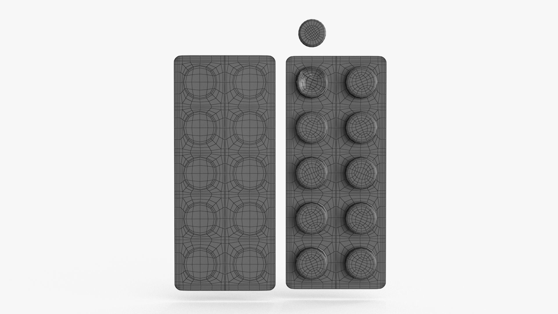 Blister Pill Pack v1 Low-poly 3D model_14