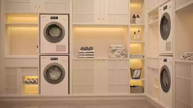 laundry room 3d model  3D model
