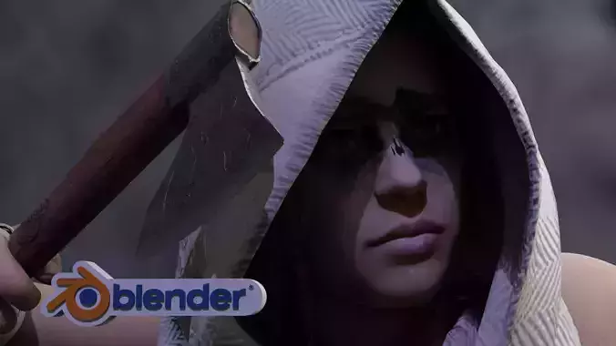 AVA The Last Survior 3D Character  Riged