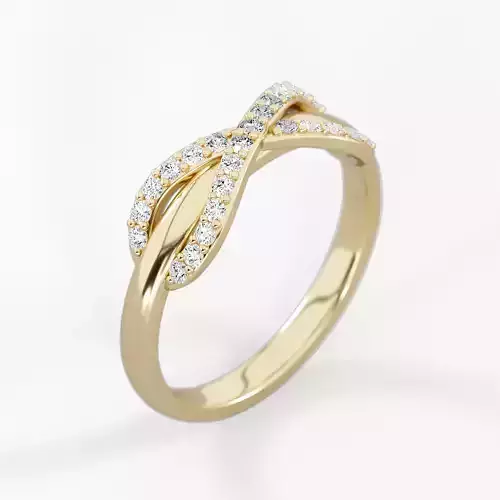 Infinity ring with stones finger size 6 3D print model