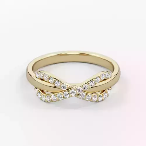 Infinity ring with stones finger size 7