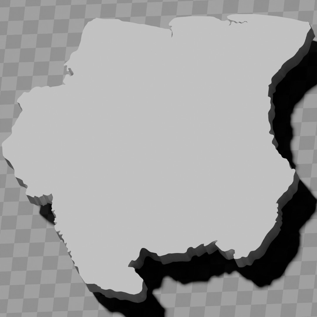 Suriname topography collection 3D print model_3