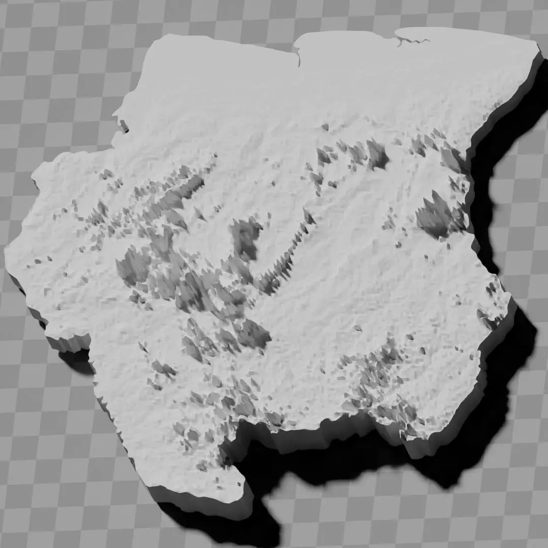 Suriname topography collection 3D print model_0