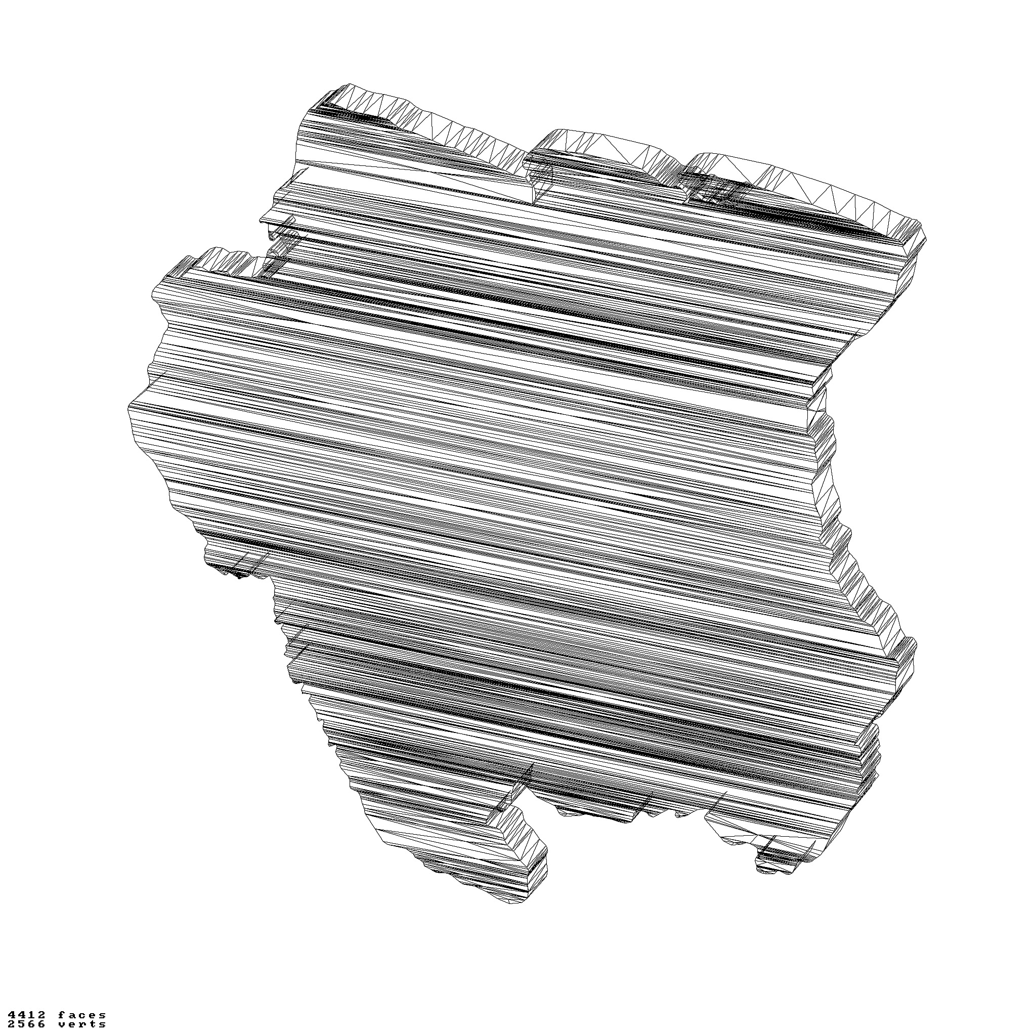 Suriname topography collection 3D print model_5