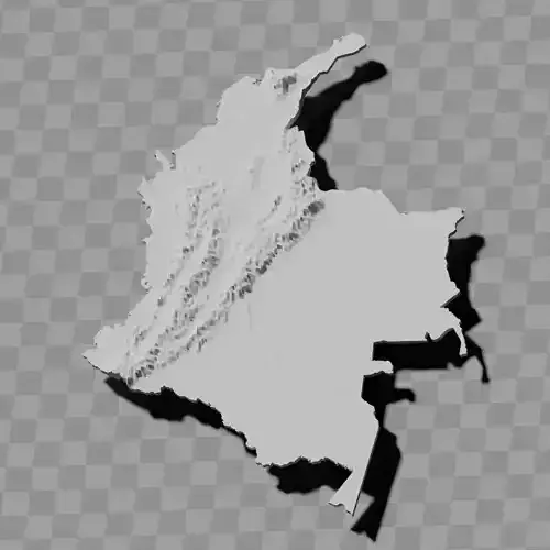 Colombia topographic relief maps collection