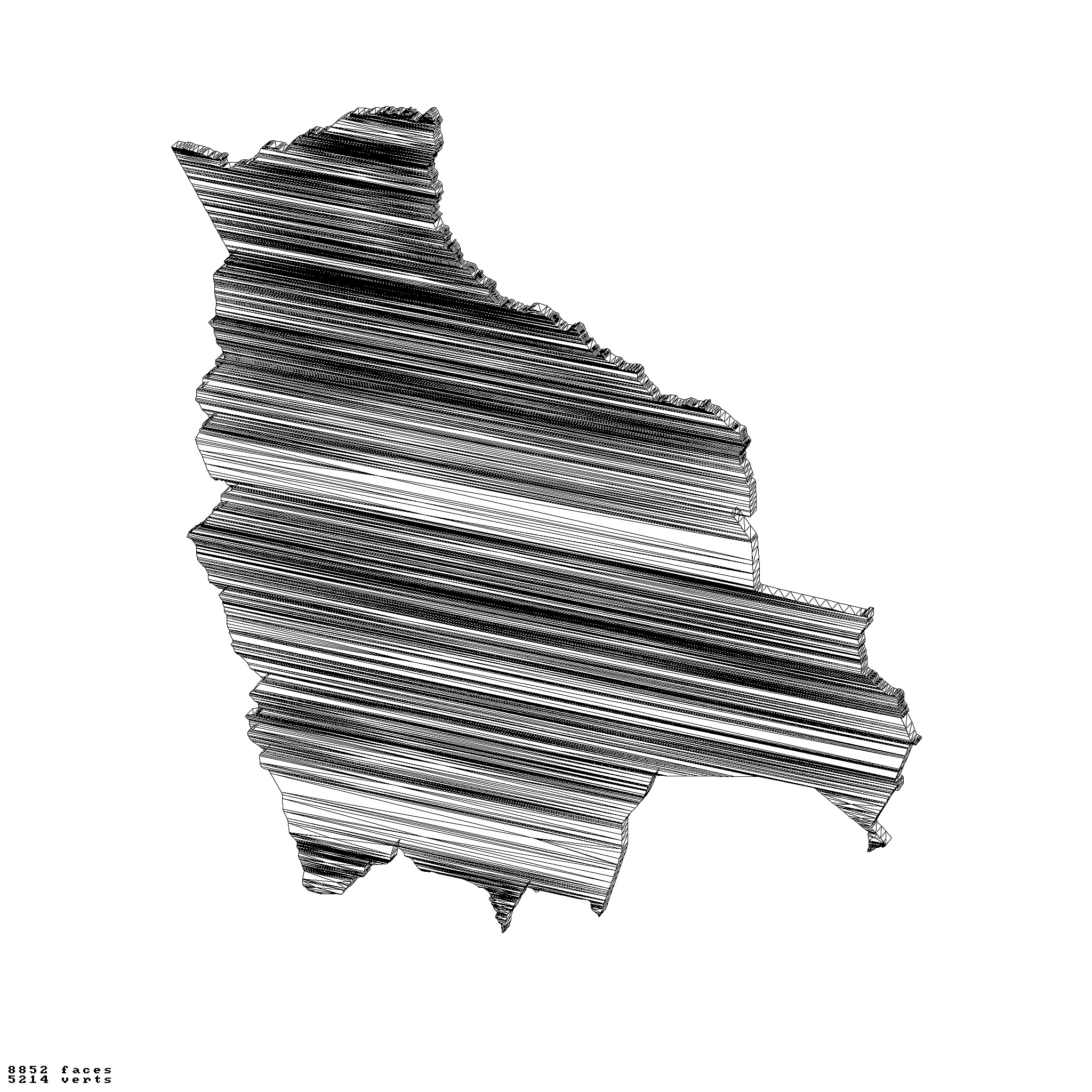 Bolivia topographic relief maps collection 3D print model_5