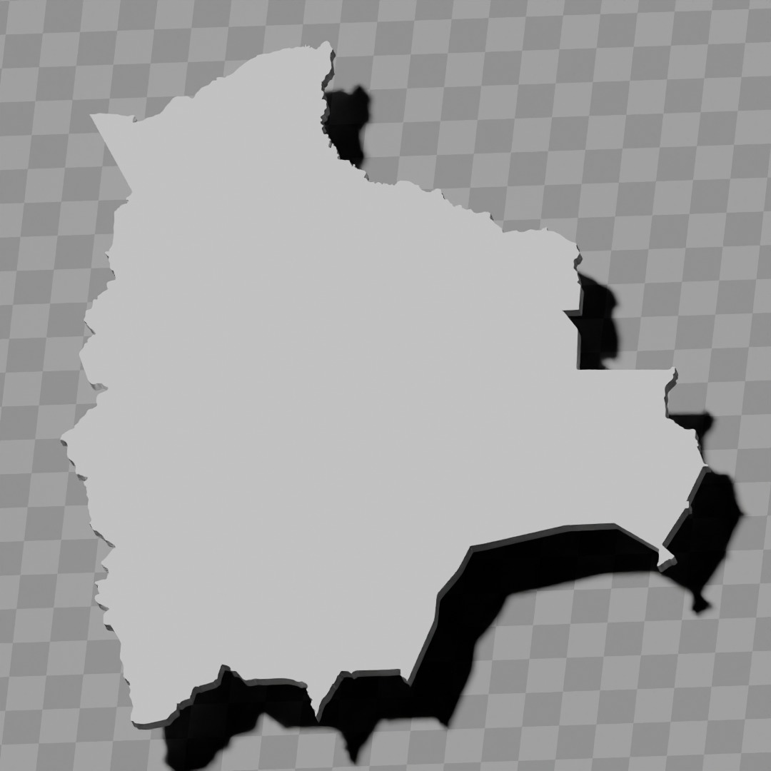 Bolivia topographic relief maps collection 3D print model_3