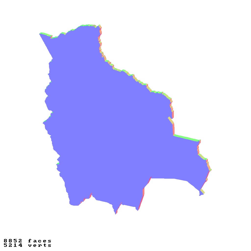 Bolivia topographic relief maps collection 3D print model_4