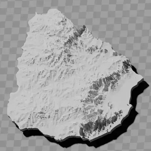 Uruguay height maps relief maps collection