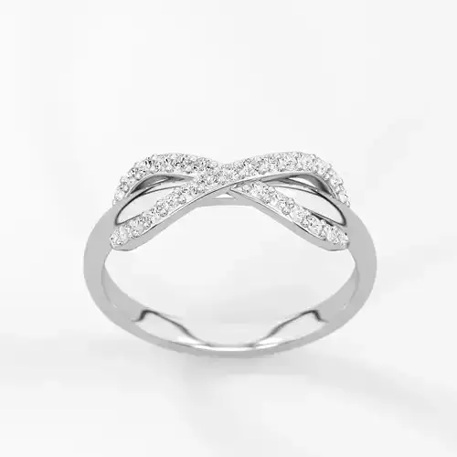 Infinity ring with stones finger size 9 3D print model