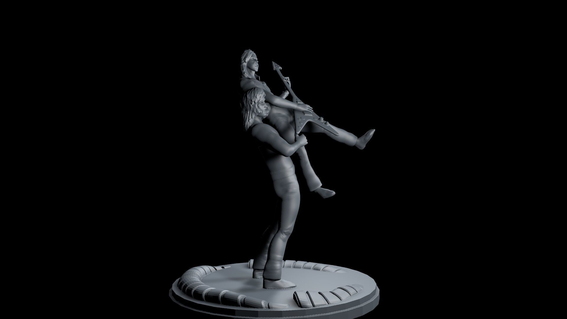 rock guitar 3D print model_5