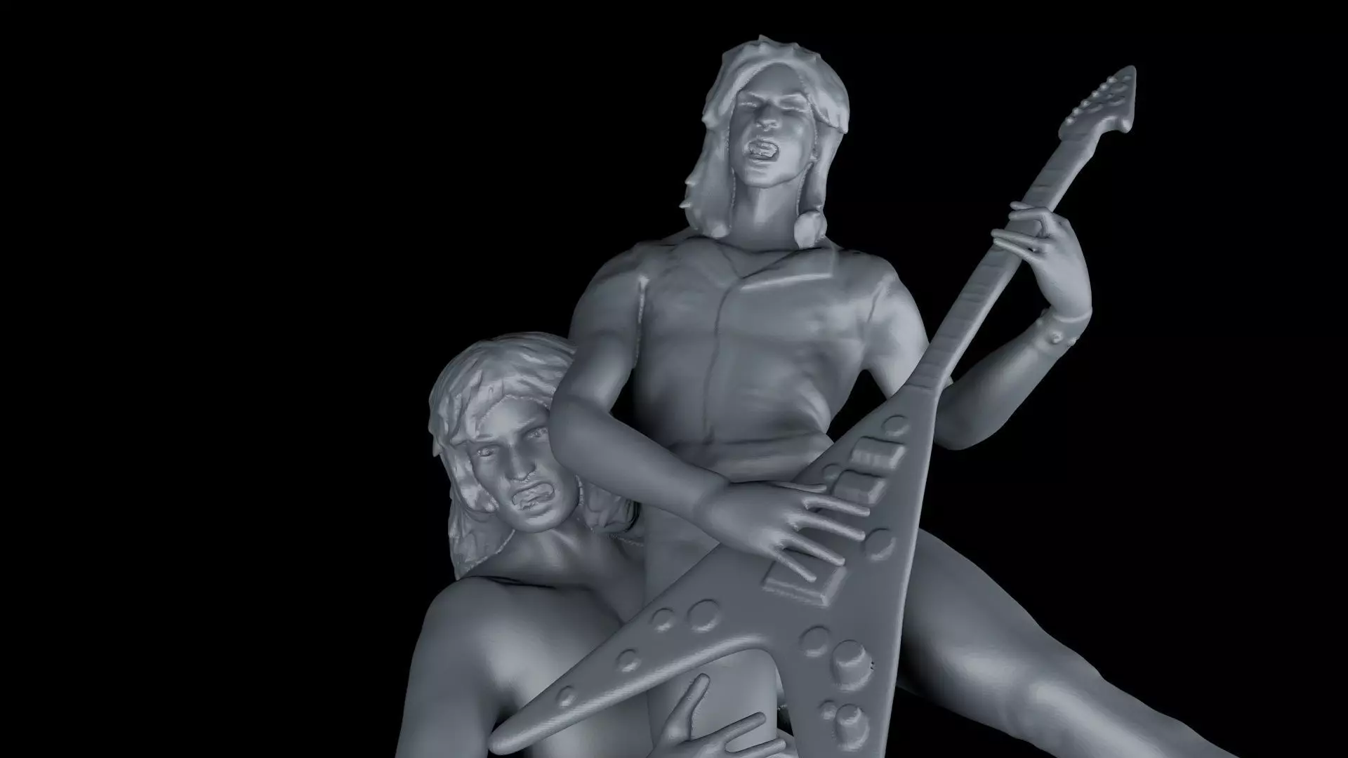 rock guitar 3D print model_0