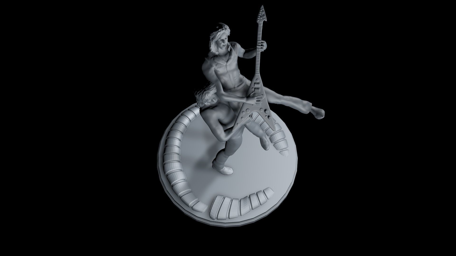 rock guitar 3D print model_6