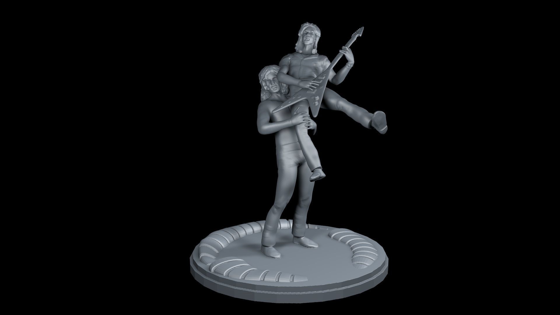 rock guitar 3D print model_8