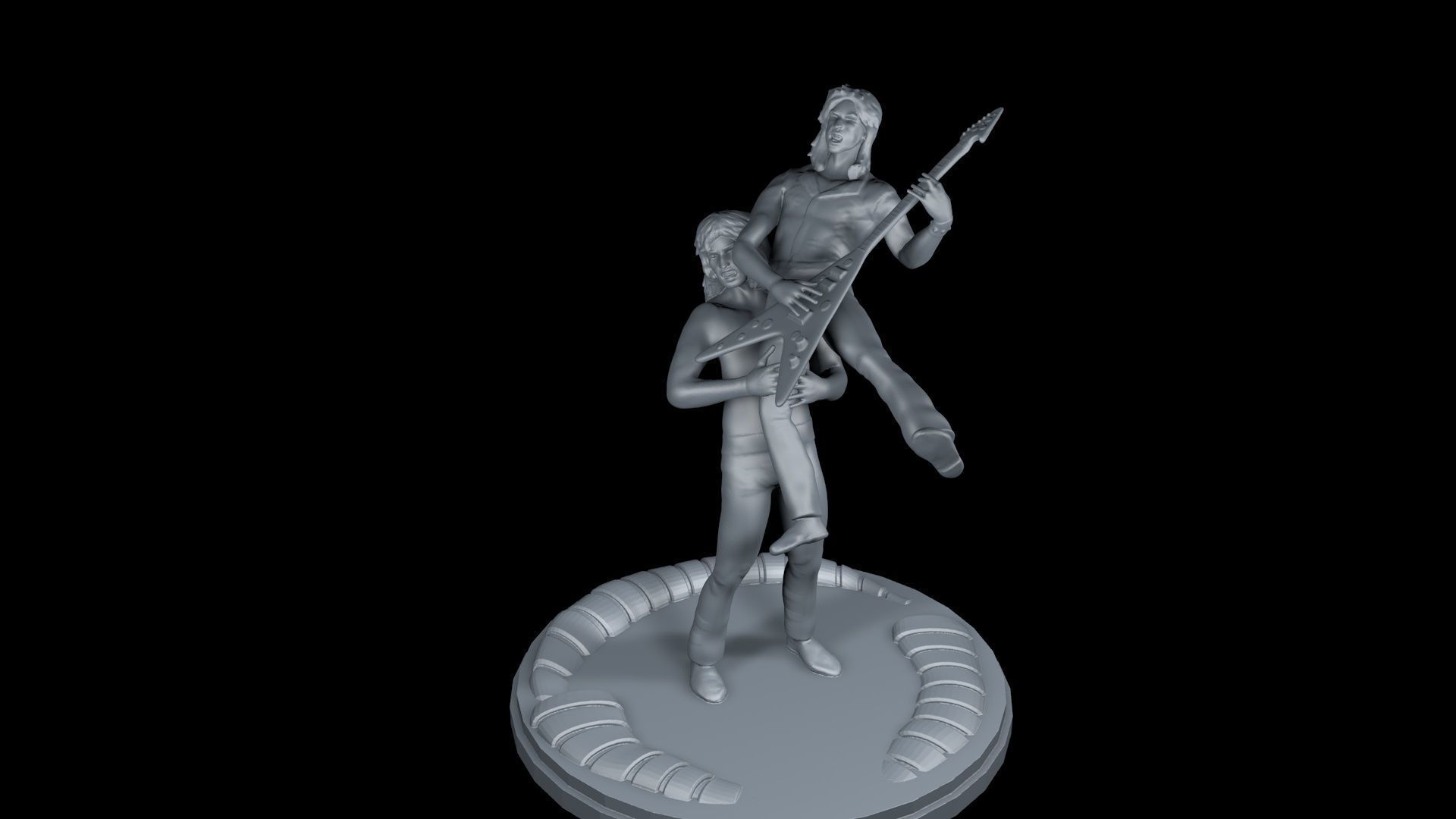 rock guitar 3D print model_4