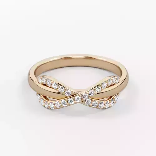 Infinity ring with stones finger size 10