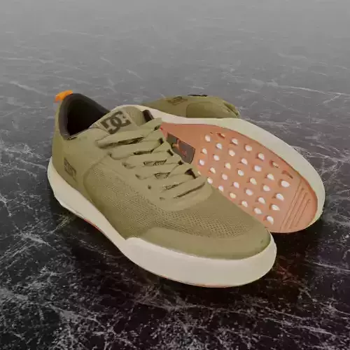 DC 3D SKATE SHOES - GREEN SNEAKERS