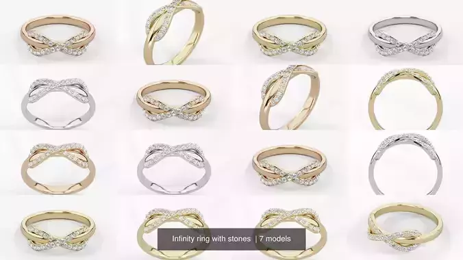 Infinity ring with stones 