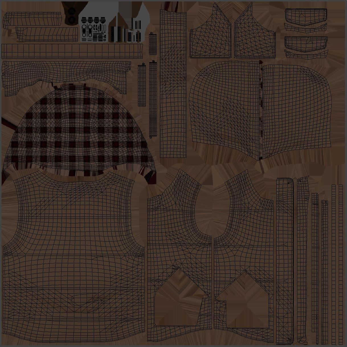 Vest 92 - All MH Bodies and UE5 Skeletons - Rigged Low-poly 3D model_21