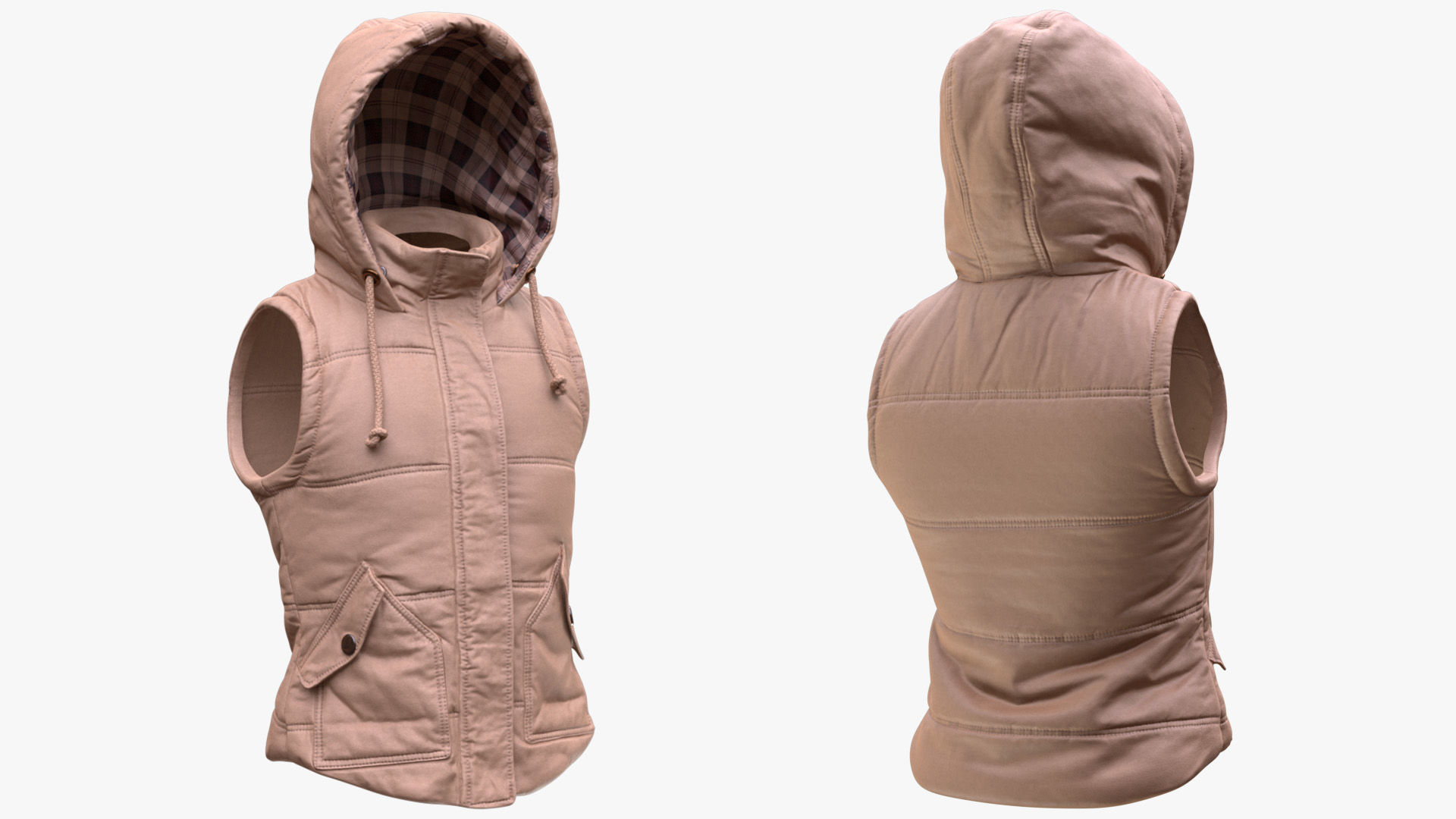 Vest 92 - All MH Bodies and UE5 Skeletons - Rigged Low-poly 3D model_4