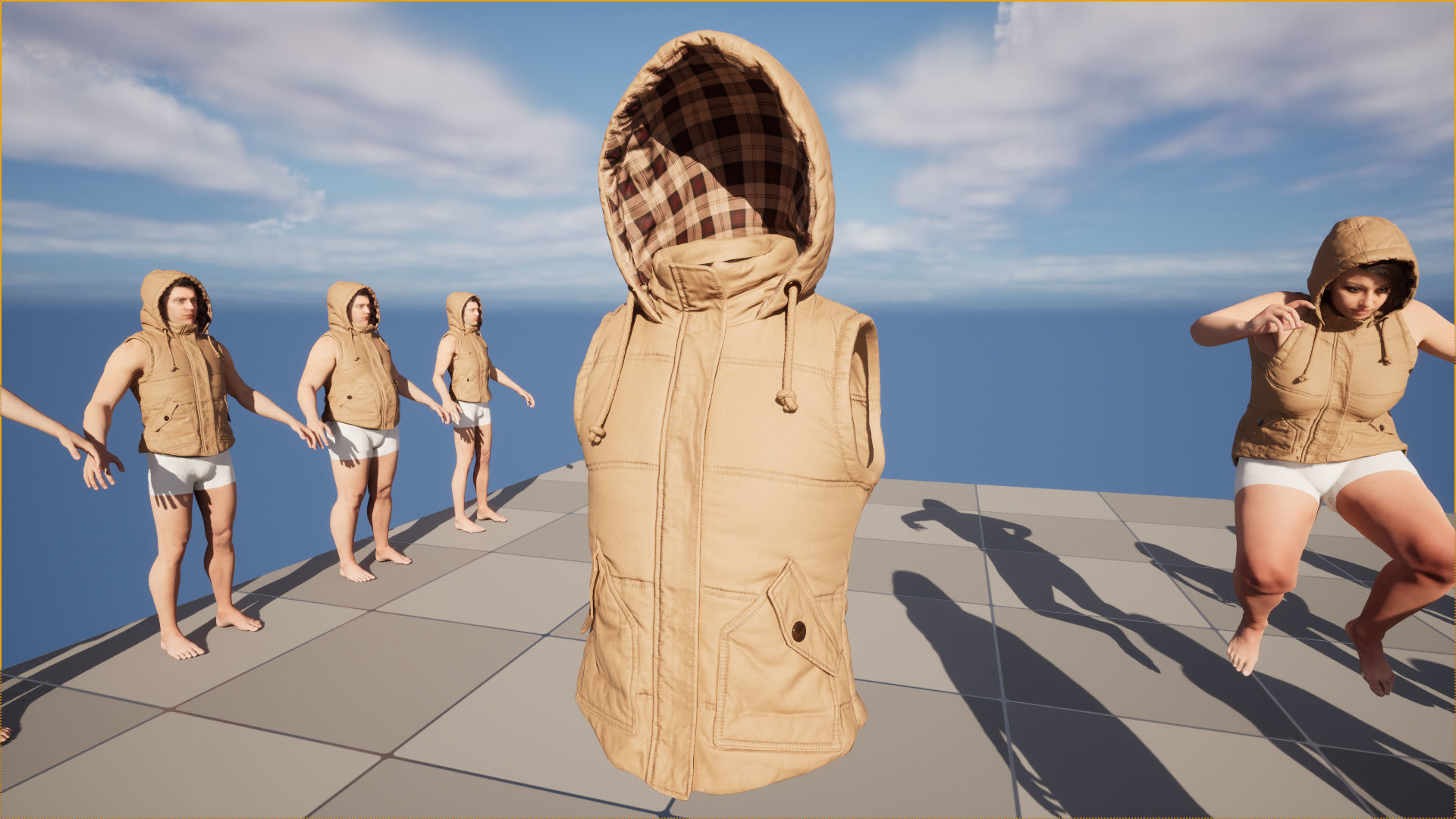 Vest 92 - All MH Bodies and UE5 Skeletons - Rigged Low-poly 3D model_20