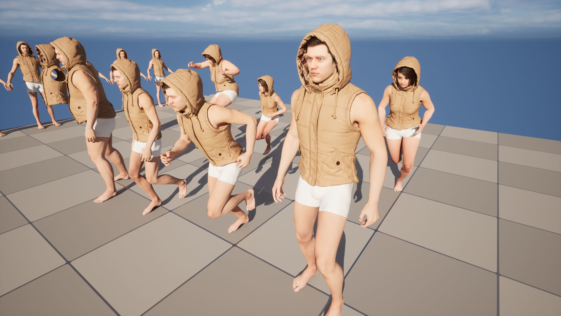 Vest 92 - All MH Bodies and UE5 Skeletons - Rigged Low-poly 3D model_16