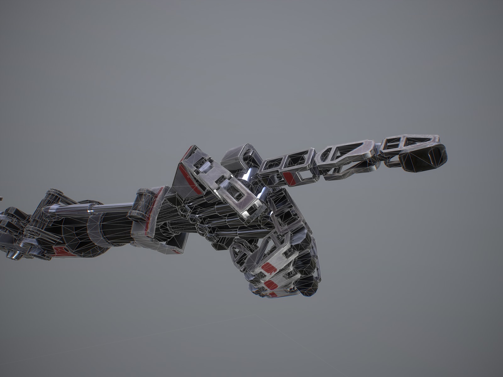 Heavy armored scifi robot character gameready Low-poly 3D model_21